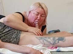 Amateur, Belle grosse femme bgf, Sucer une bite, Tir de sperme, Branlette thaïlandaise, Mature