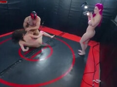 Veronica Church Dominated by Michael Masters - Rough Sex Wrestling Match with Blowjob and Cum in Mouth