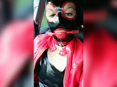 Leie, Fesselspiele, Auto, Würgen, Latex, Öffentlich, Spanner