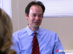 Brunette Tempts with Romantic Desire in a Wild Office Affair