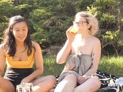 Niemiecki, Całować, Lesbijka, Na wolnym powietrzu, Cipka, Zabawki