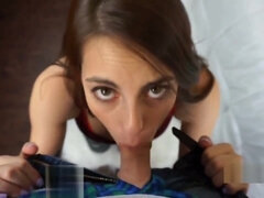 [ WEBCAM ] BRUNETE GIRL WITH BIG BOOS SUCKED DICK