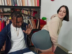 Interracial sex at the library with a big-bottomed whitey Lucy Lotus