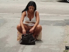 Chica, Verga grande, Tetas grandes, Morena, Tetona, Sexo duro, Al aire libre, Tetas