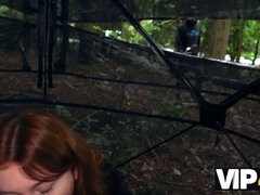 Vip4k. a teenie red-haired babe cheats on her boyfriend in front of him