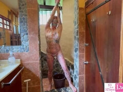Amateur GF Gets Foam Sprayed & Rough Fuck Humiliation in Bathroom BDSM