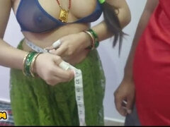 Bhabhi's Big Tits Measured Rough By Tailor In Doggystyle Fuck
