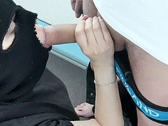 Amatorka, Duży kutas, Obciąganie, Domowej roboty, Maska, Publiczny, Ssanie, Kurwa