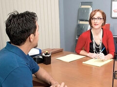 Culo grosso, Grande cazzo, Pompino, Da dietro, Matura, Ufficio, Rossa, Capelli corti