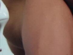 Sucer une bite, Brunette brune, Double pénétration, Bureau, Plan cul à trois