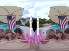 It's a Naughty 4th of July with Madelyn Monroe, Madison Morgan, & Lexi Luna: Hot Virtual Reality Action with Big Tits