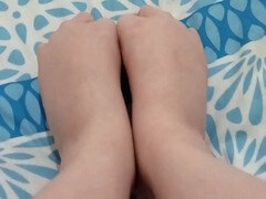 Amateur, Asiático, Pies, Masturbacion con pies, Masturbación, Solo, Spandex, Adolescente