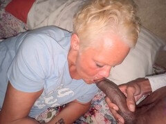 Amatör, Stor kuk, Svart, Avsugning, Cougar, Mogen, Milf, Suger