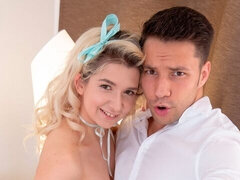 In den arsch, Grosser schwanz, Blondine, Hundestellung, Natürlichen titten, Dürr, Jungendliche (18+), Titten