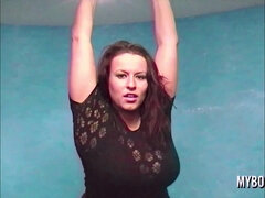 Brunette mom Aneta Buena - Retro compilation of big natural boobs