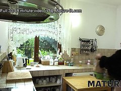 큰 가슴, 금발의, 오랄섹스, Hd, 나이든, 밀프, 면도된, 스타킹