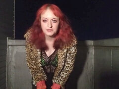 Alt chick photo session on rooftop with punk emo flair