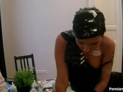 Ubrani, Jedzenie, Domowej roboty, Lesbijka, Orgia, Strona, Swingers