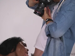 Noire, Sucer une bite, Hard, Interracial, Lingerie, Réalité