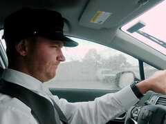 큰 가슴, 금발의, 자동차, 얼굴에, Hd, 힐, 밀프, 타는