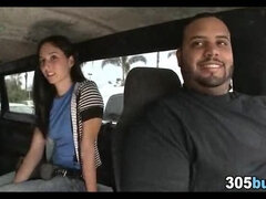 Teen Slut Fucks for Cash on Public Bus - Amateur Voyeur Video