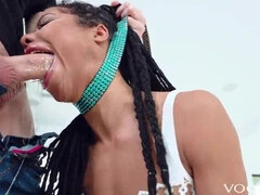 In den arsch, Arschlecken, Aus dem arsch in den mund, Paar, Aufs gesicht abspritzen, Lecken, Rasiert, Titten