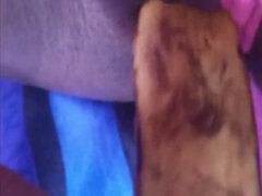 Fucking My Black Hairy Pussy with a Banana Load Moaning Orgasms