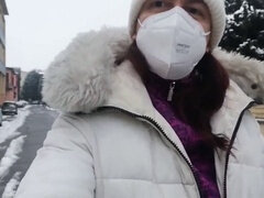 아마추어, 큰 엉덩이, 유럽인, 이탈리아인, 밀프, 야외의, 빨간 머리