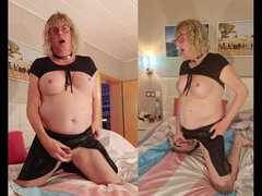 TS Lilly Sophie Playing with Her Girlsdick and Big Tits and Cum a Big Load