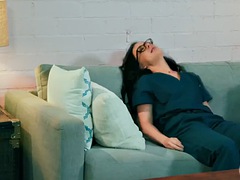 2 hot lesbian nurses fuck on the couch Spencer Bradley, Whitney Wright