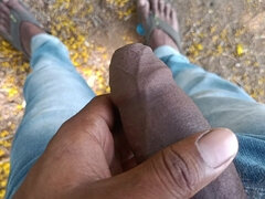 Amateur, Gay, Pajear, Indio, Al aire libre, Solo
