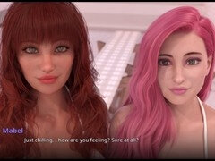 3 dimensionaal, Enthousiasteling, Kont naar mond, Badpak, Bruinharig, Spel, Roodharige vrouw