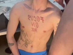 Hard Fucked Twink in Swimming Trunks