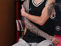 No.ksgh06 Climax Labs Ep.45 Handsome Male Model with Tattooed Arms and Prostate Incontinence. Ep.1-5