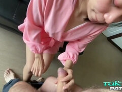 Rumpe, Stor kukk, Kukk suging, Brunette, Dype svelg, Dobbel penetrering, Orgasme, Tynn