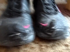 Sexy young mistress in amazing shoe licking videos