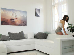 Bruinharig, Hd, Masturbatie, Natuurlijke tieten, Tepels, Dikke tepels, Alleen