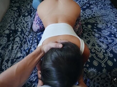 Isot tissit, Ruskeahiuksinen, Rintava, Rankka, Näkökulma pov, Tissit