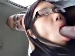 아시안, 아기, 오랄섹스, 젖가슴