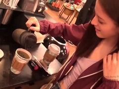 18, Brunette, Bløtkake, Søt, Petite, Suging, Erte, Tenåring