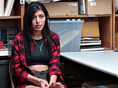 Audrey Royal caught stealing and sucking cock