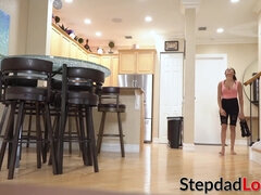 Pierced stepdaughter Serena Santos gives a perfect POV BJ