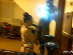 Brunette Slut Deep Throats BBC - Amateur Blowjob & Submissive Sucking