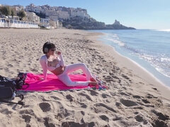 Cul, Plage, Dingue, Érotique, Doigter, Nue, De plein air, Pute