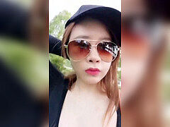 Cool Big Tits Chinese dame fake penis Cucumber Park Public cam