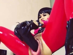 Amatoriale, Brunetta, Femmina, Fetish, Fare fisting, Spalancato, Lingerie, Solo