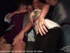 hot chicks showing perfect tits while out partying - College