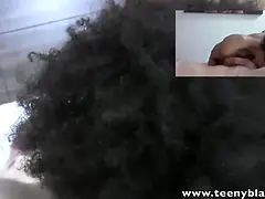 Teenyblack african-american teenie interracial sex facialized