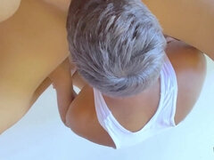 Watch this hot Indian blonde blow and get pounded by a big dick