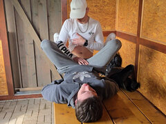 Risky Bareback Fuck with My Gay Boy Outdoors